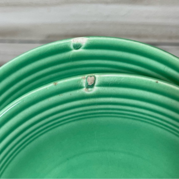 Fiesta Ware H.L.Co USA Lot of 2 Vintage Original Light Green Meadow Salad Plate - Picture 3 of 3